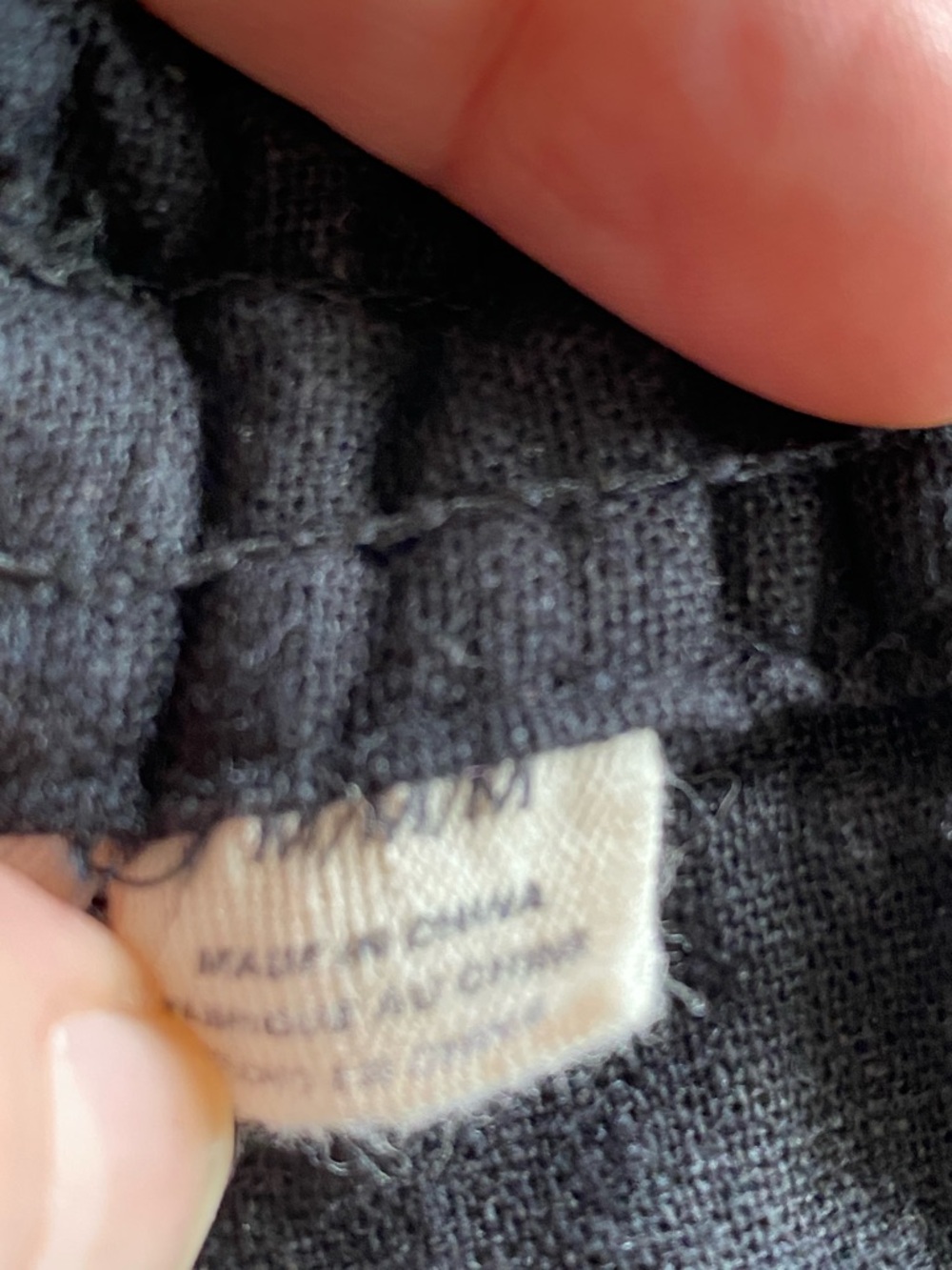 Roxy Black Linen/Viscose Blend Casual Pants with Drawstring and Flared Leg. - Picture 5 of 12